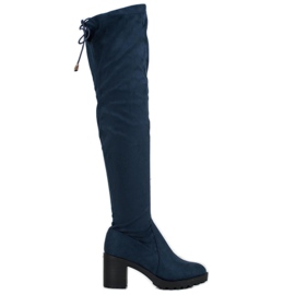 Small Swan Suede Musketeers On A Pillar blue Small Swan Suede Musketeers On A Pillar blue