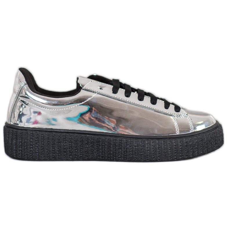 Corina Silver Shoes On The Platform grey