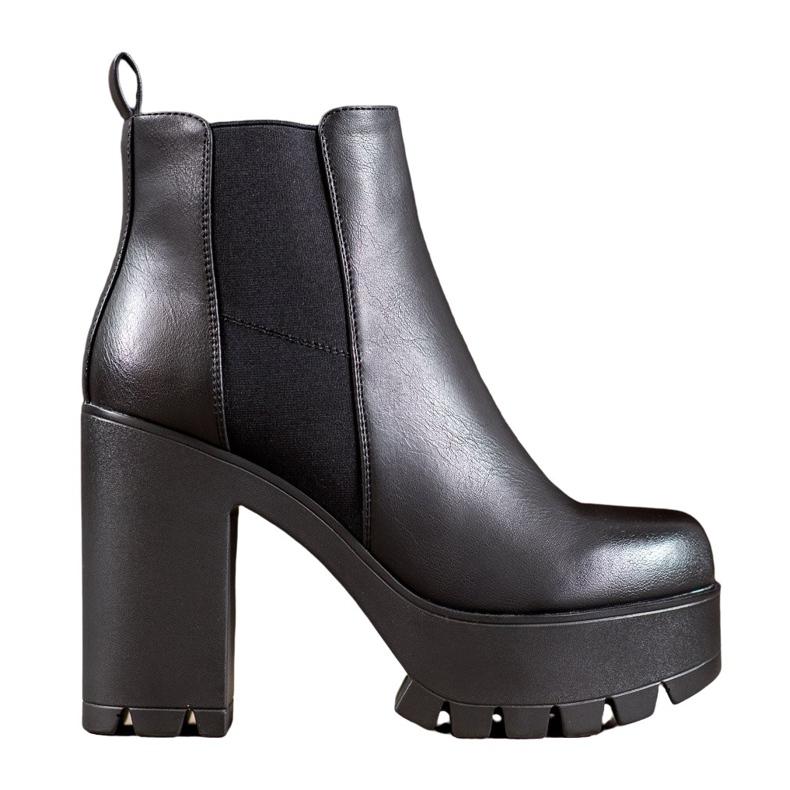 Seastar Fashionable Boots On The Platform black
