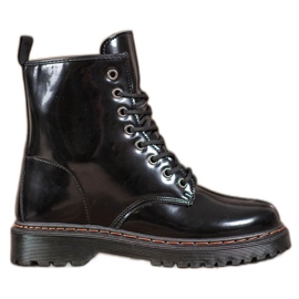 SHELOVET Black Workers With Eco Leather SHELOVET Black Workers With Eco Leather