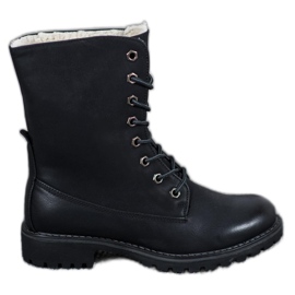 SHELOVET Hiking Boots With Roll Up Shank black