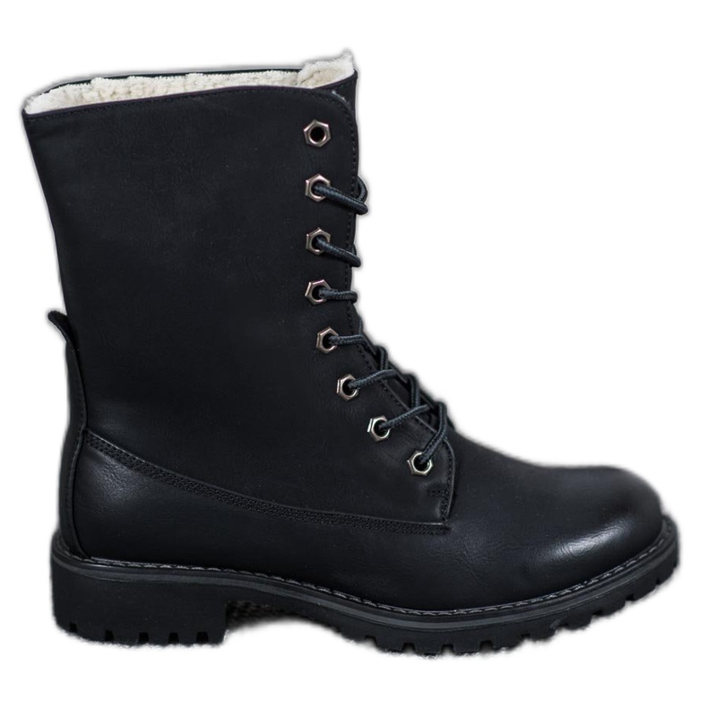 SHELOVET Hiking Boots With Roll Up Shank black