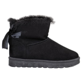 SHELOVET Warm Mukluki With A Bow black