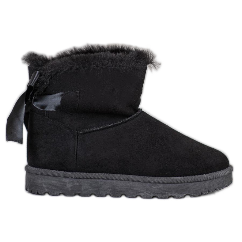 SHELOVET Warm Mukluki With A Bow black