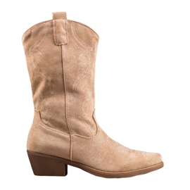 Seastar Slip-on cowboy boots with a pattern brown Seastar Slip-on cowboy boots with a pattern brown