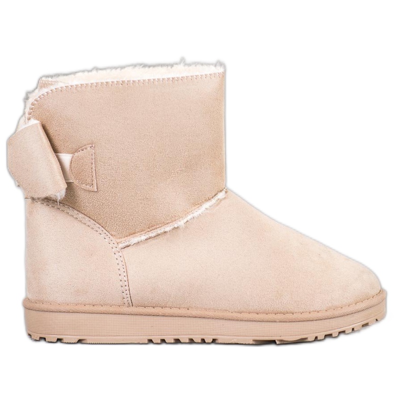 SHELOVET Beige Mukluki With A Bow