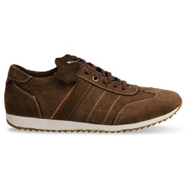 Shoes, Sneakers. Leather NAT. N45 Brown