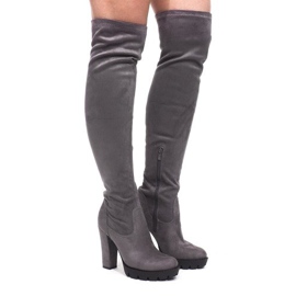 Extra High Boots on the post CD106 Gray grey