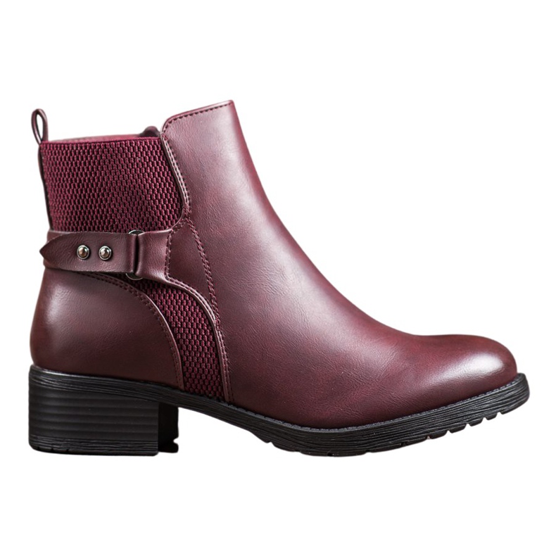 SHELOVET Comfortable burgundy boots red