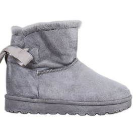 SHELOVET Warm Mukluki With A Bow grey