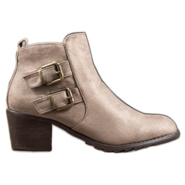 Kylie Comfortable Boots With Buckles brown