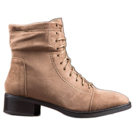 Super Mode Tied Booties brown Super Mode Tied Booties brown