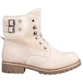 SDS Textile Trappers With Sheepskin beige