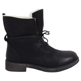 Black boots on a sheepskin 758-PA Black Black boots on a sheepskin 758-PA Black