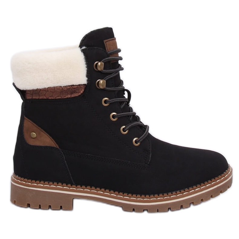 Black timber boots 185-PA Black