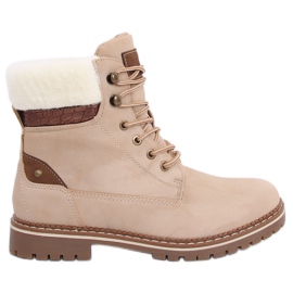 Ladies' beige timber boots 185-PA Beige