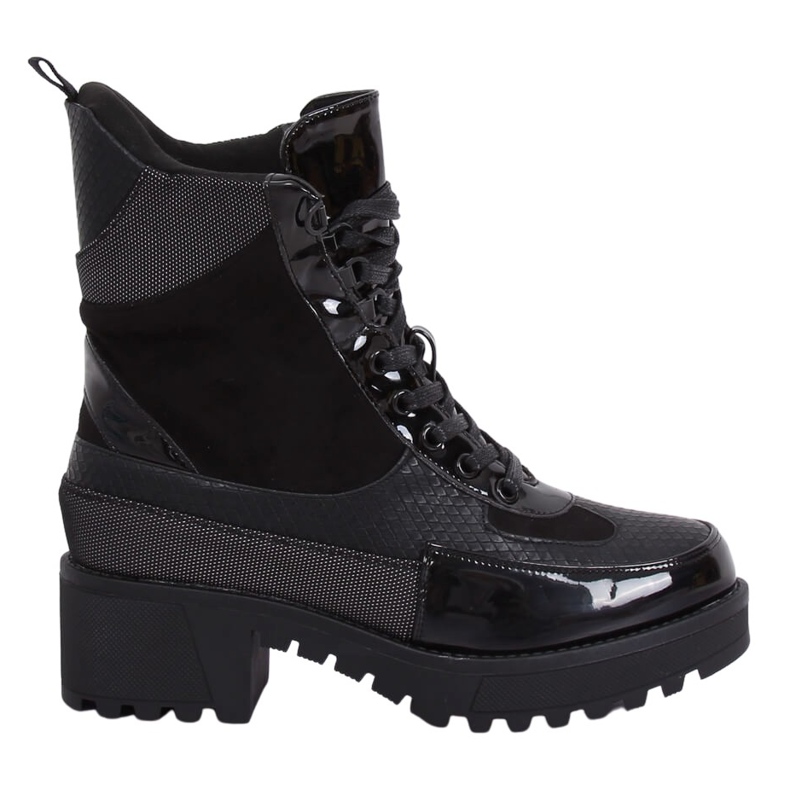 High-soled shoes NS067 Black
