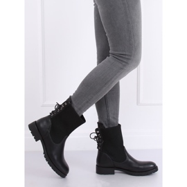 Boots with a sock upper black 7969-PA Black