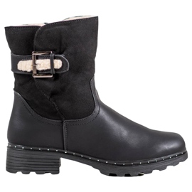 SHELOVET Warm Workers With Sheepskin black