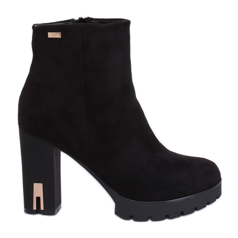 Black high-heeled boots 1033-GA Black