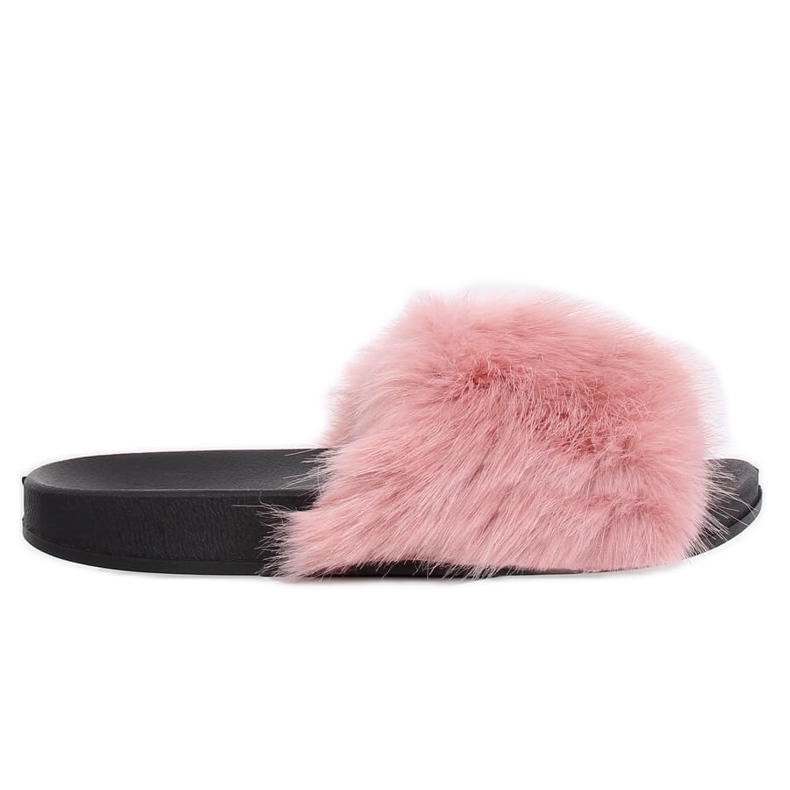 Pink slippers with fur CK107P Pink