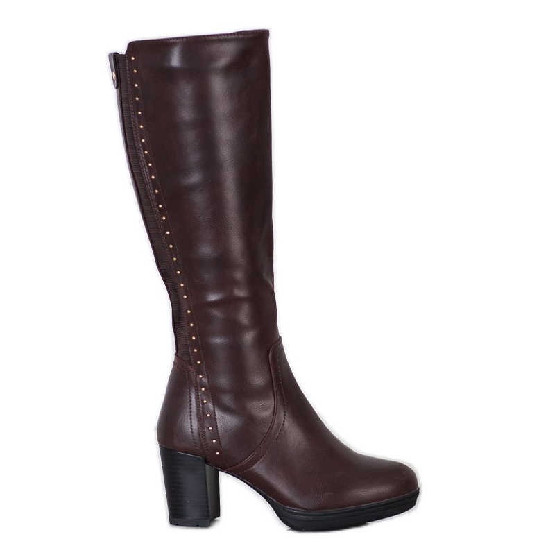 J. Star Brown high heeled boots