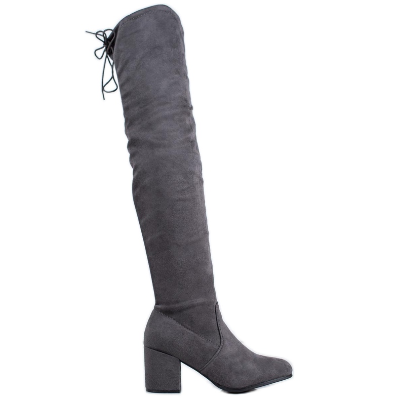 SHELOVET Comfortable high-heeled boots grey