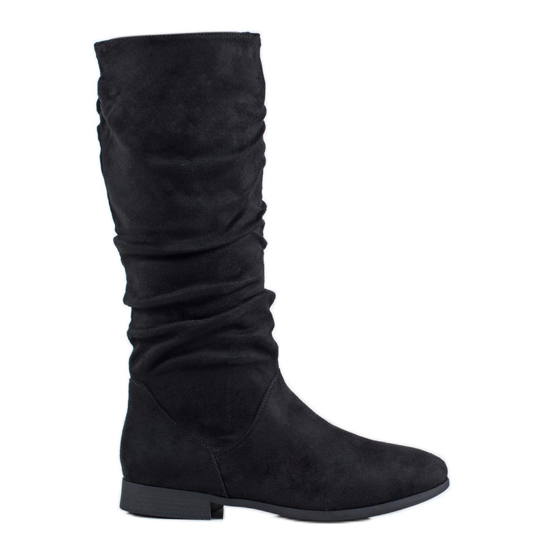 SHELOVET Suede Boots Above The Knee black