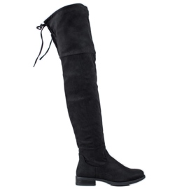 SHELOVET Comfortable over the knee boots black