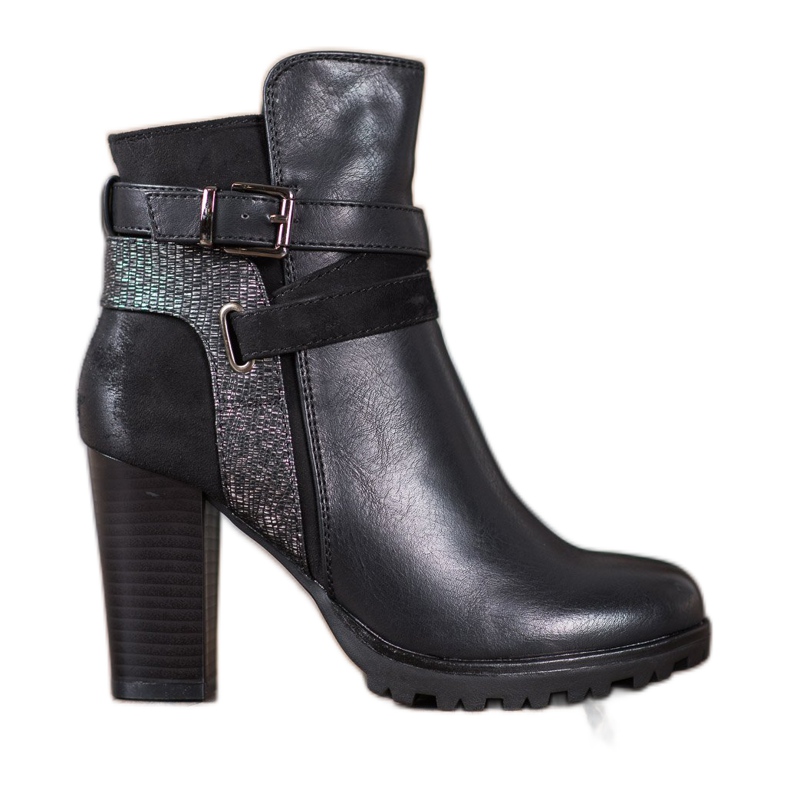 SDS Fashionable high-heeled boots black SDS Fashionable high-heeled boots black
