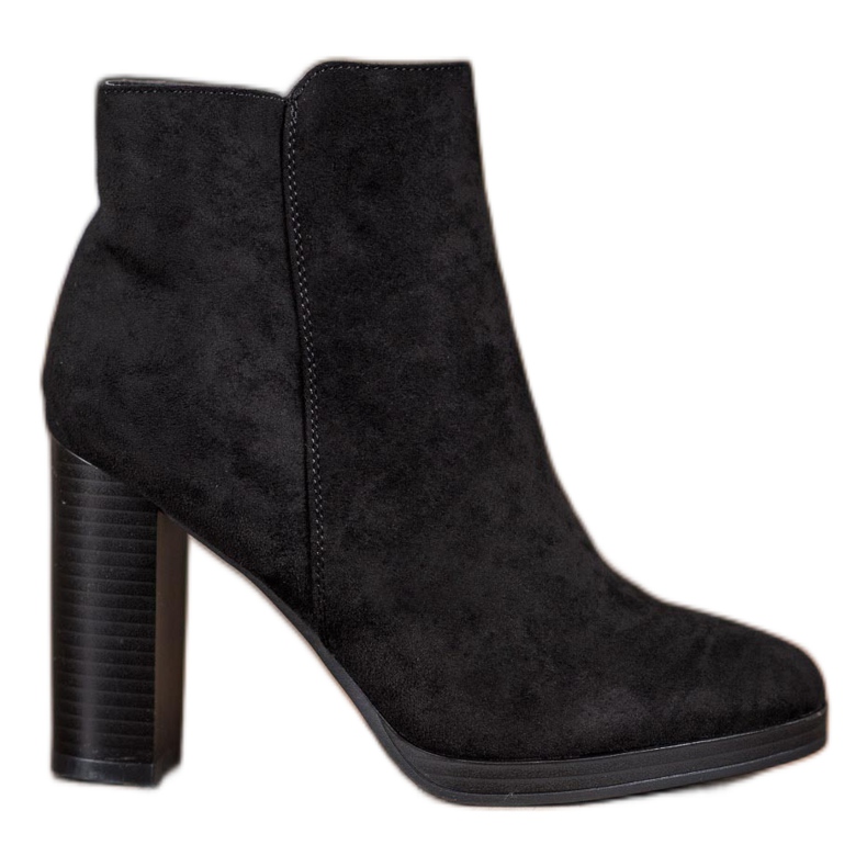 Super Me Fashionable high-heeled boots black
