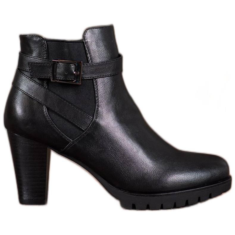Anesia Paris Black Boots With Buckle