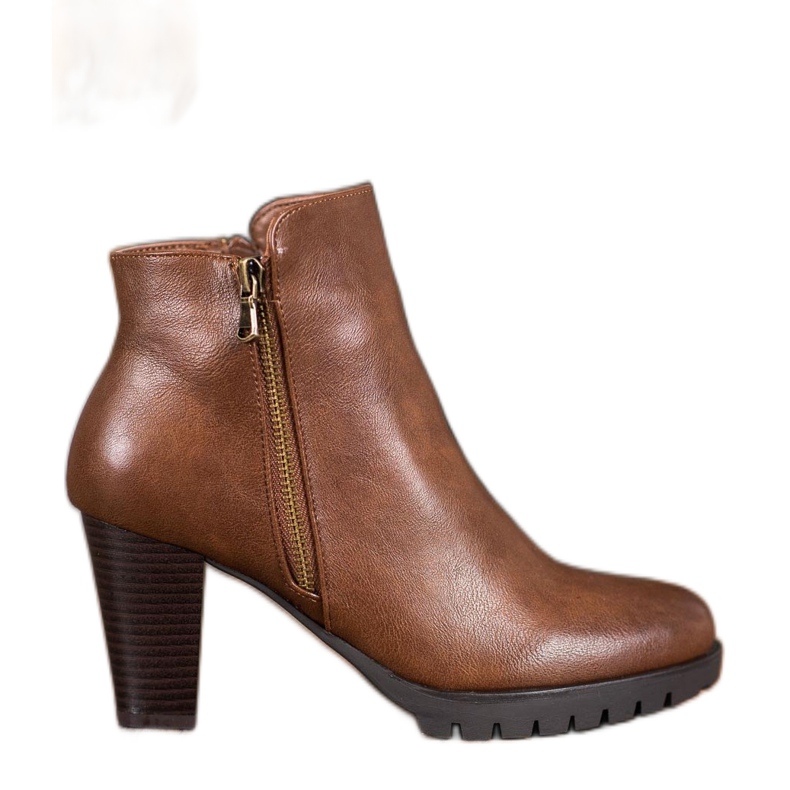 Anesia Paris Elegant Eco-leather boots brown