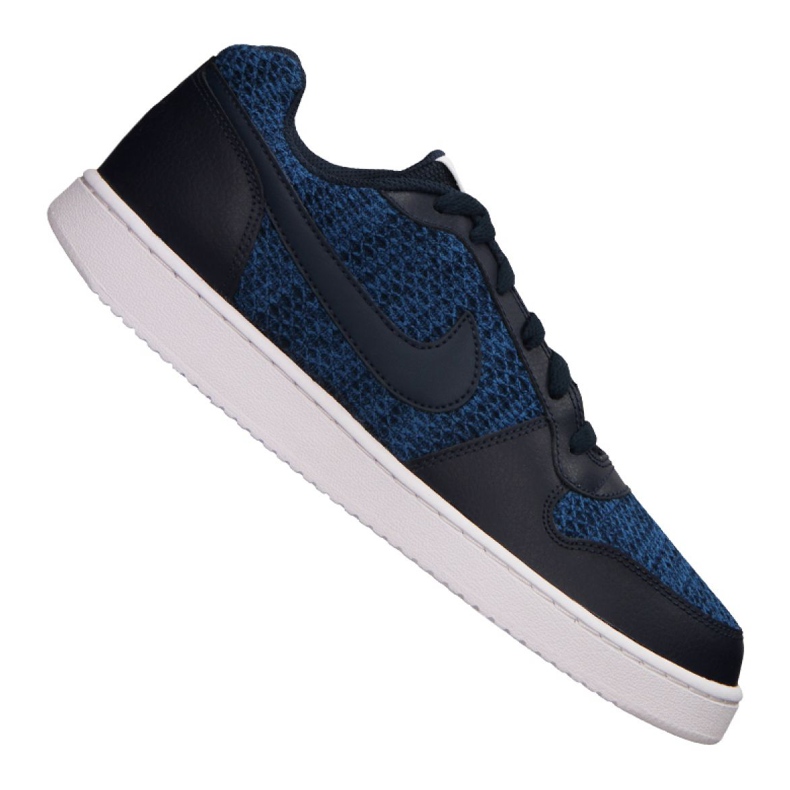 Nike Ebernon Low Prem M AQ1774-440 shoes navy blue blue
