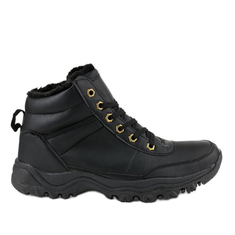 Black insulated boots for men GT-9578-1