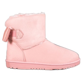 SHELOVET Powder Mukluki With A Bow pink