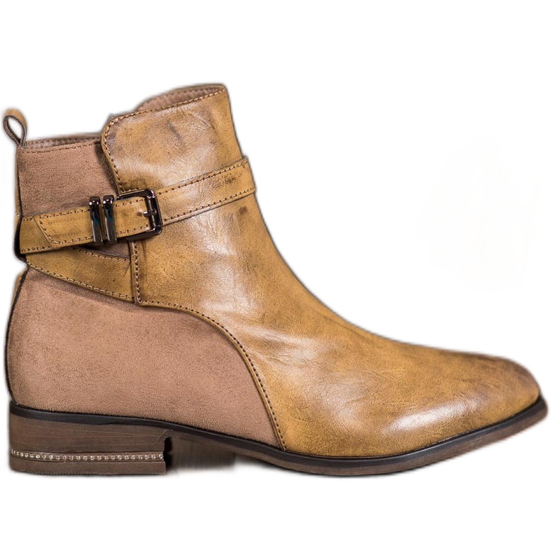 Super Mode Boots With Cubic Zirconia brown