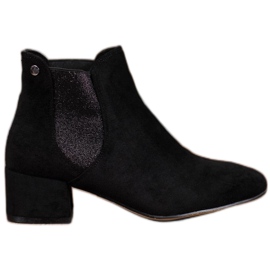 Ideal Shoes Chelsea Boots With Glitter black