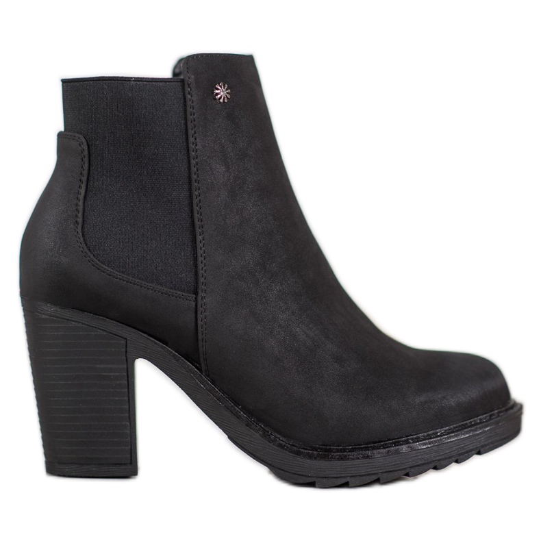 Goodin Slip-on high-heeled ankle boots black