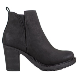 Goodin Textile Booties On The Post black Goodin Textile Booties On The Post black