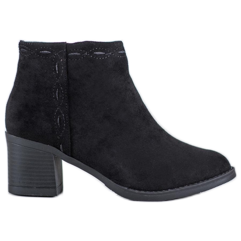 Kylie Black Booties On A Post