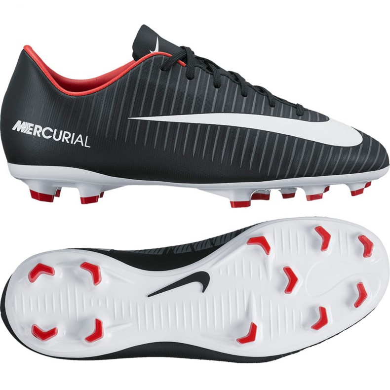 Nike Mercurial Vapor Xi Fg Jr 831945-002 soccer shoes black black Nike Mercurial Vapor Xi Fg Jr 831945-002 soccer shoes black black