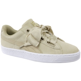 puma basket heart beige