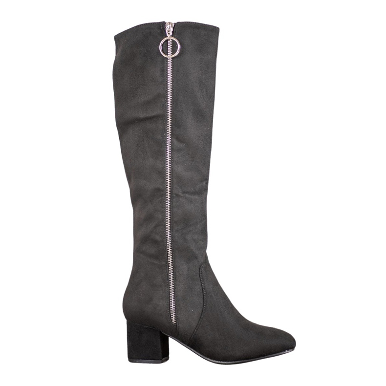 SHELOVET Boots With Decorative Zipper black