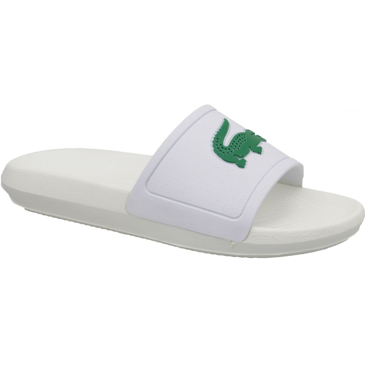 lacoste white slippers