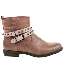 Pink flat insulated boots 1049-PA