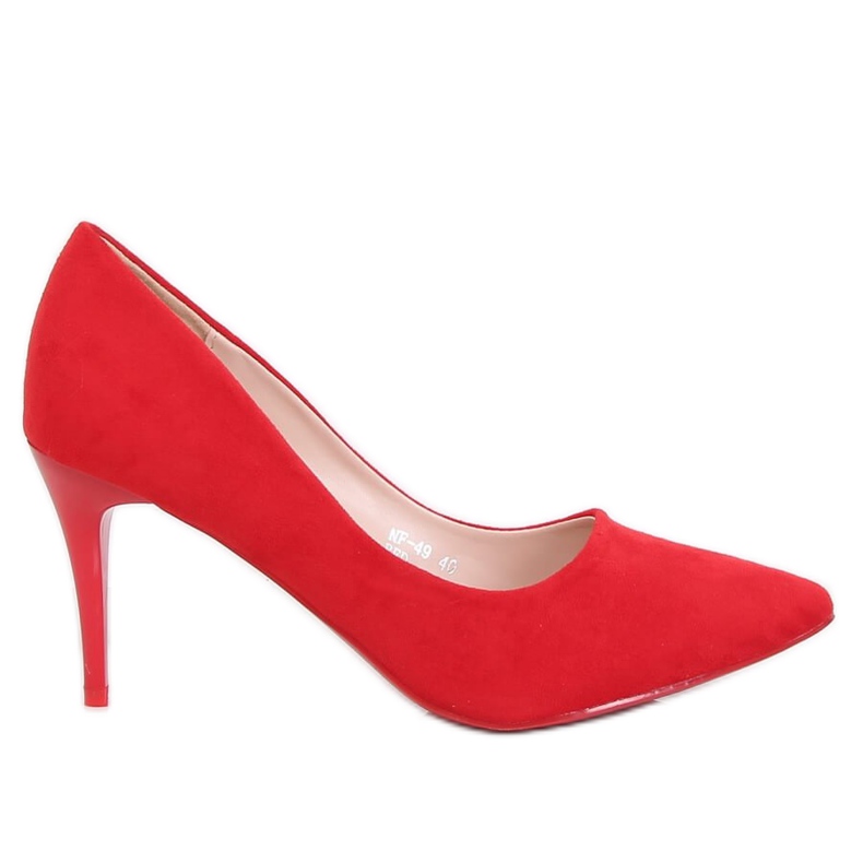 Pumps on a comfortable heel red NF-49P Red