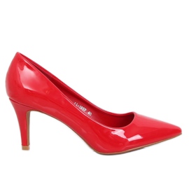 Red lacquered women's high heels LL-185P Red