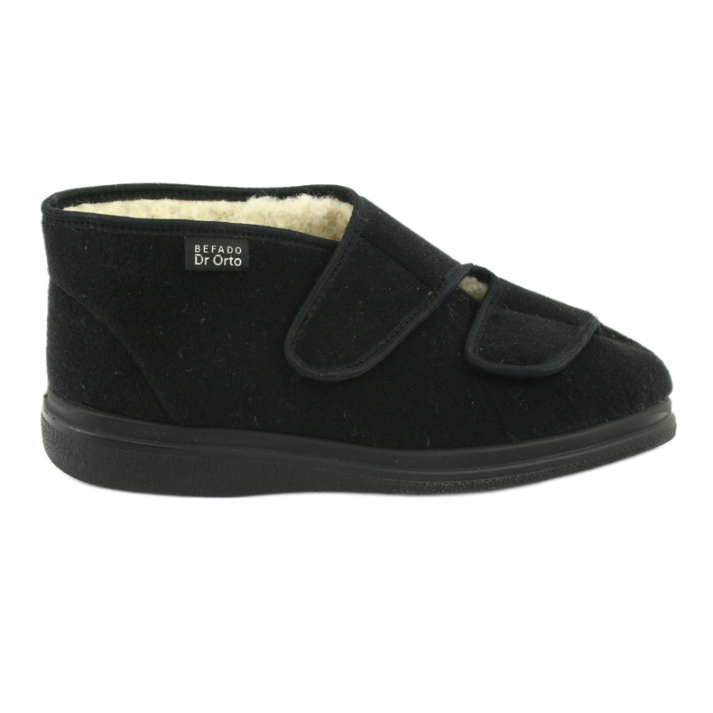 Dr.ORTO Befado warm women's pu slippers 986D011 black