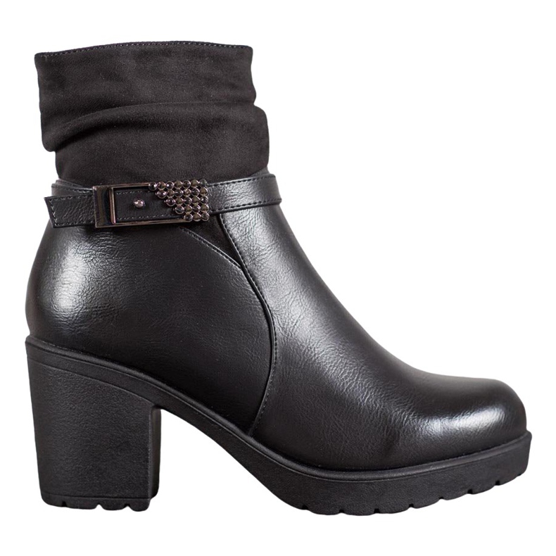 SHELOVET Black Boots With Buckle